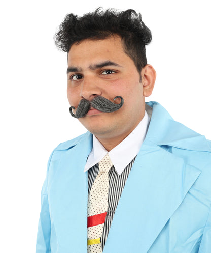 Wigs2you MU-014 メンズ ローリーフィンガーズ スタイル 口ひげセット | グレー コスプレ ひげ