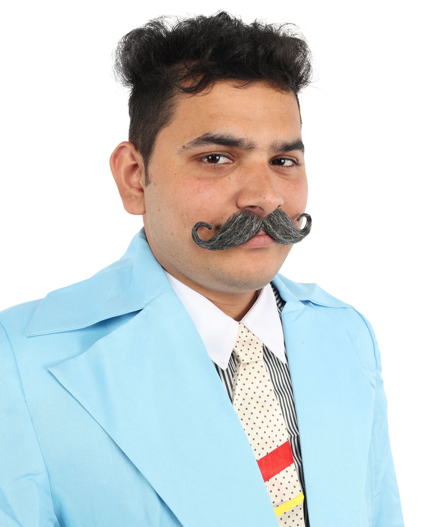 Wigs2you MU-014 メンズ ローリーフィンガーズ スタイル 口ひげセット | グレー コスプレ ひげ