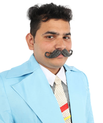 Wigs2you MU-014 メンズ ローリーフィンガーズ スタイル 口ひげセット | グレー コスプレ ひげ