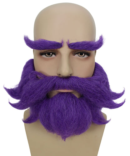 Wigs2you MU-025 大人用メンズカウボーイ漫画紫口ひげとあごひげ| ハロウィンに最適| 難燃性合成繊維