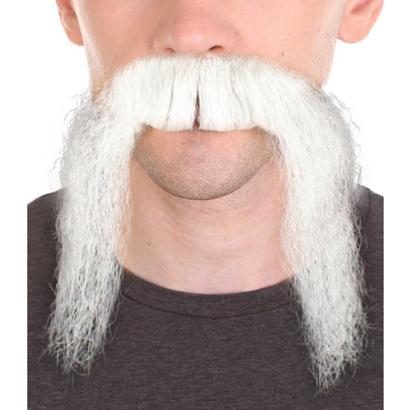 Wigs2you MU-027 Men's Fu Manchu Mustache Styles | Synthetic Hair | White Facial Hair
