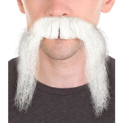 Wigs2you MU-027 Men's Fu Manchu Mustache Styles | Synthetic Hair | White Facial Hair