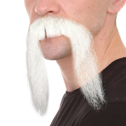 Wigs2you MU-027 Men's Fu Manchu Mustache Styles | Synthetic Hair | White Facial Hair