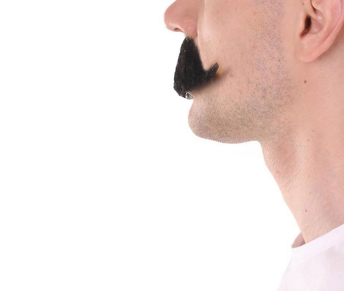 Wigs2you MU-039 大人用 メンズ プチハンドルバー ワイアット・アープ 口ひげ | ブラック | ノベルティ つけひげ | 大人用コスチュームアクセサリー