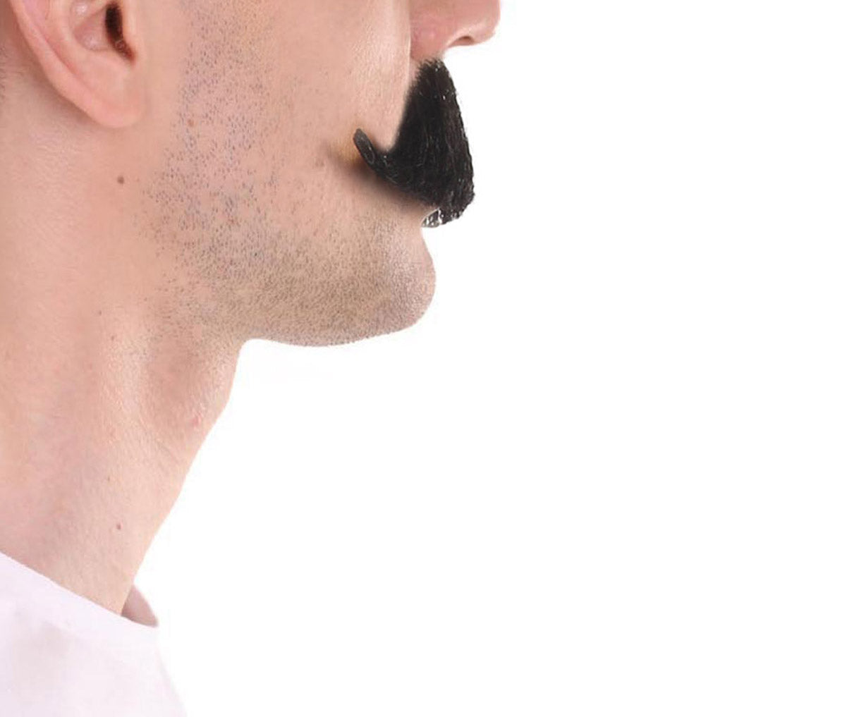 Wigs2you MU-039 大人用 メンズ プチハンドルバー ワイアット・アープ 口ひげ | ブラック | ノベルティ つけひげ | 大人用コスチュームアクセサリー