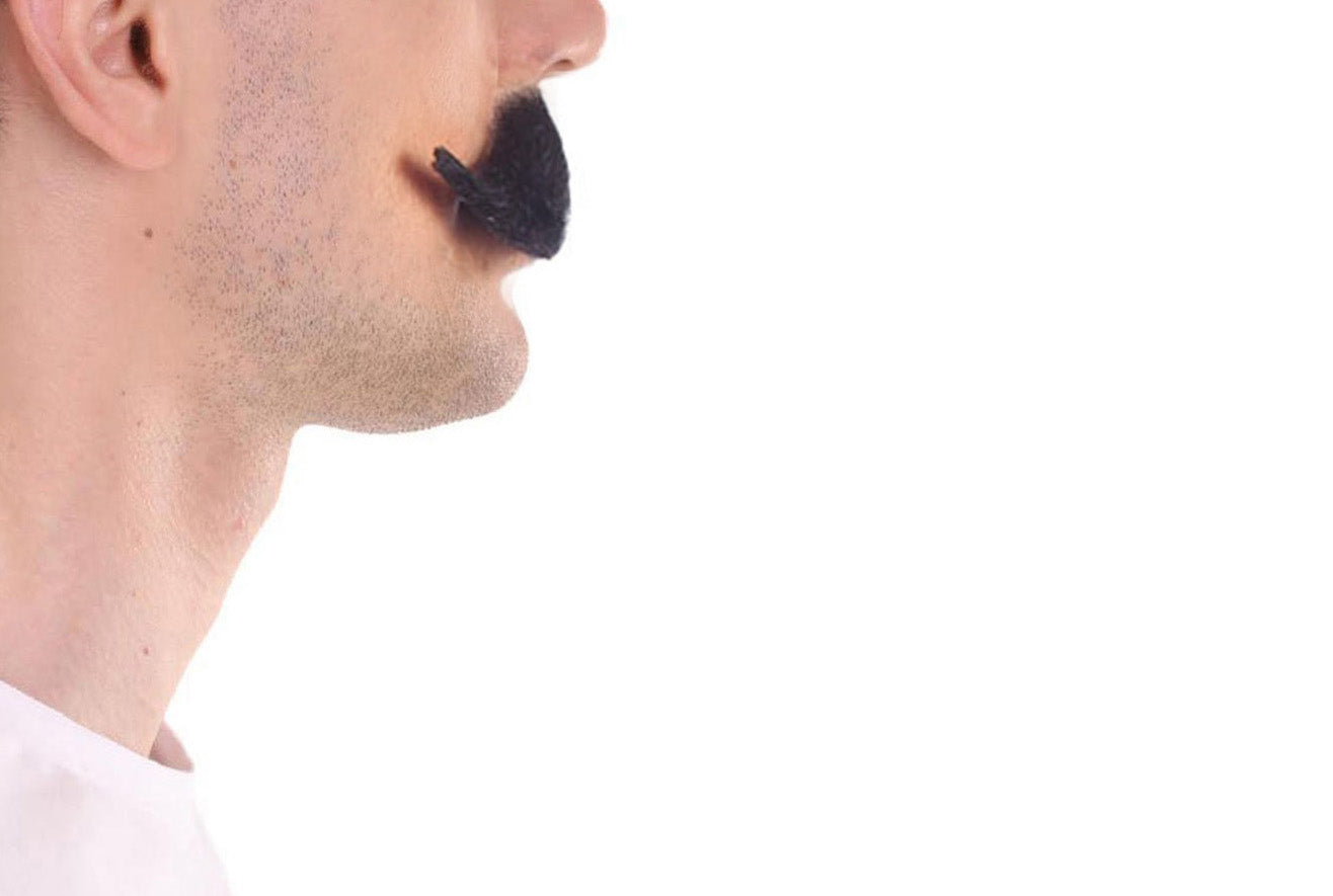 Wigs2you MU-042 メンズ ハンドルバースタイル 口ひげセット | 黒 コスプレ ひげ