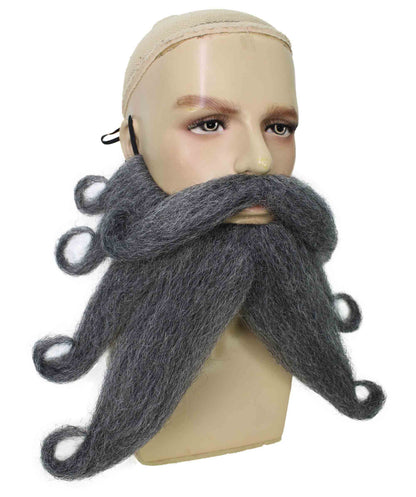 Wigs2you MU-045 大人用 メンズ ジャイアント パイレーツ デイヴィ・ジョーンズ 口ひげとあごひげ | アッシュグレー | ノベルティ つけひげ | 大人用コスチュームアクセサリー