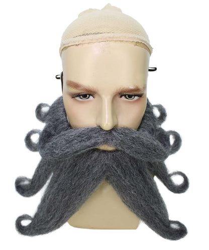 Wigs2you MU-045 大人用 メンズ ジャイアント パイレーツ デイヴィ・ジョーンズ 口ひげとあごひげ | アッシュグレー | ノベルティ つけひげ | 大人用コスチュームアクセサリー
