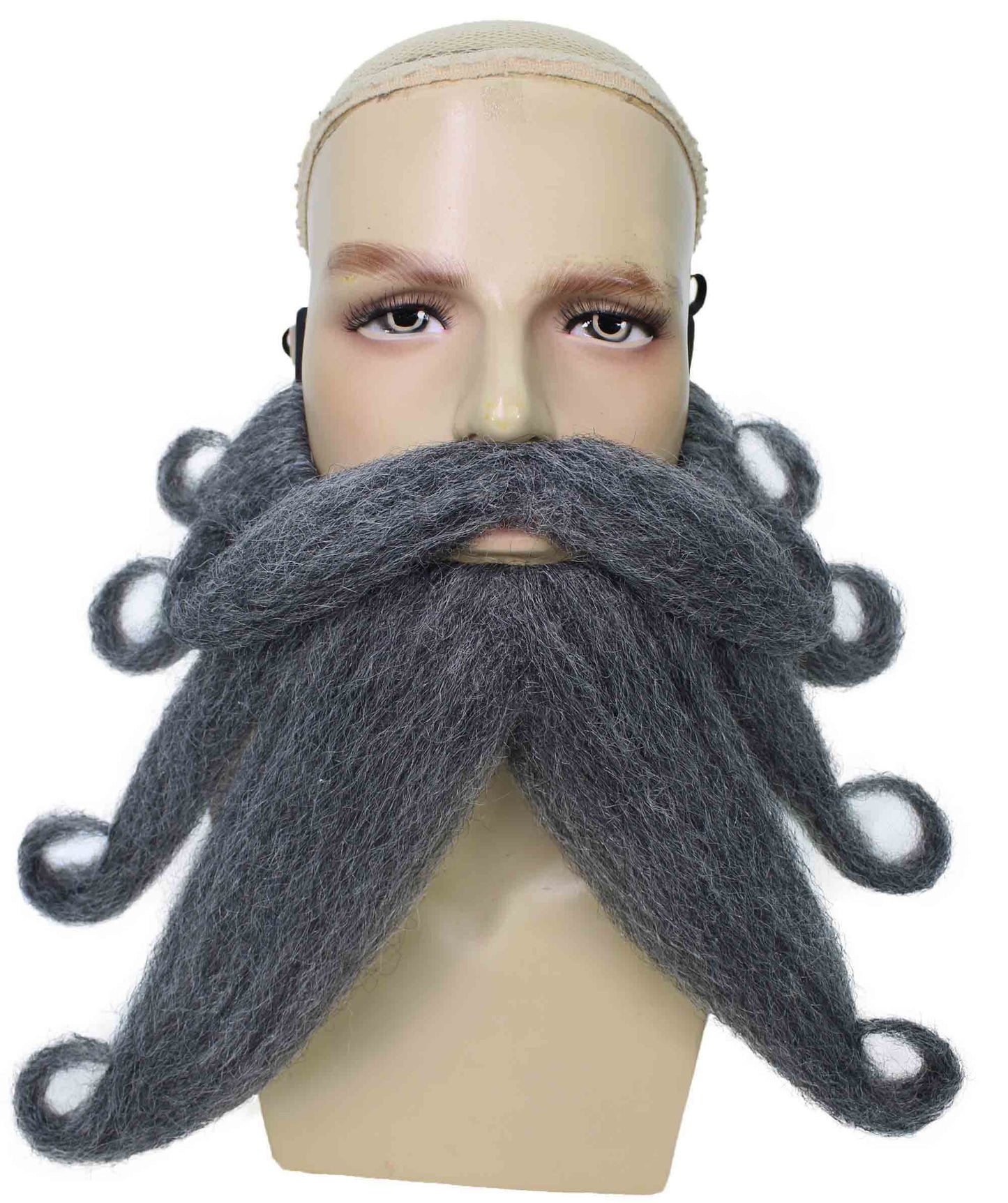 Wigs2you MU-045 大人用 メンズ ジャイアント パイレーツ デイヴィ・ジョーンズ 口ひげとあごひげ | アッシュグレー | ノベルティ つけひげ | 大人用コスチュームアクセサリー