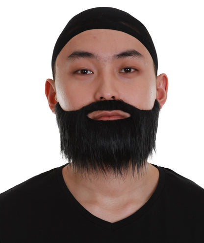 Wigs2you MU-053 スリークな髭スタイル | メンズ ブラックカラー ストレート 厚手 スリークな髭