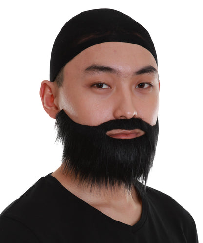Wigs2you MU-053 スリークな髭スタイル | メンズ ブラックカラー ストレート 厚手 スリークな髭