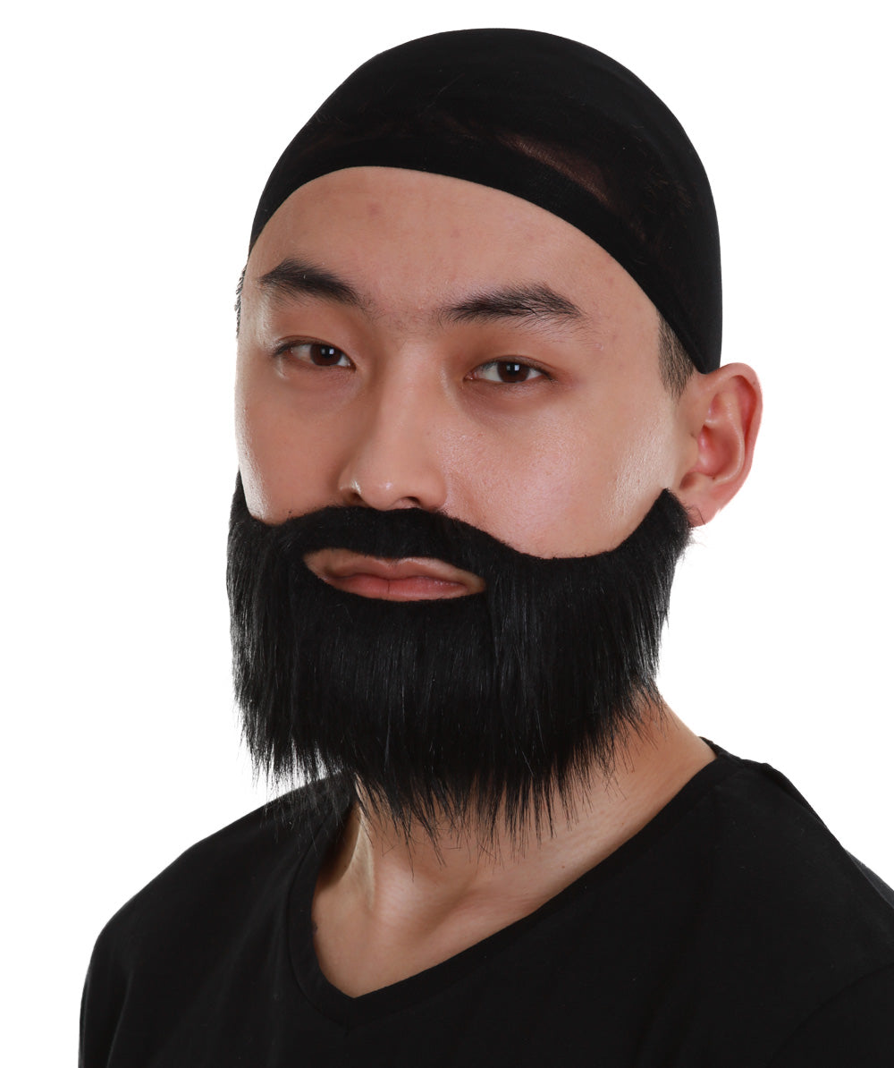 Wigs2you MU-053 スリークな髭スタイル | メンズ ブラックカラー ストレート 厚手 スリークな髭