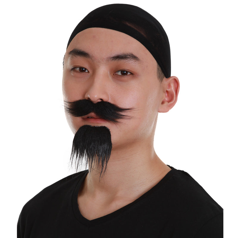 Wigs2you MU-054 メンズ 海賊口ひげ＆あごひげ | コンボ ブラックカラー