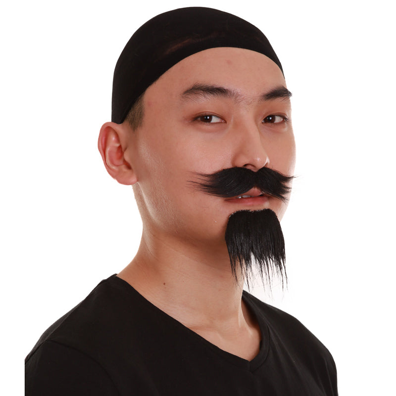 Wigs2you MU-054 メンズ 海賊口ひげ＆あごひげ | コンボ ブラックカラー