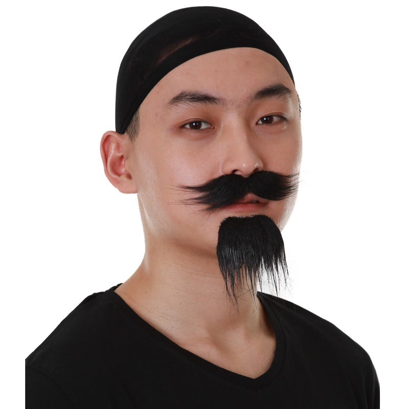 Wigs2you MU-054 メンズ 海賊口ひげ＆あごひげ | コンボ ブラックカラー