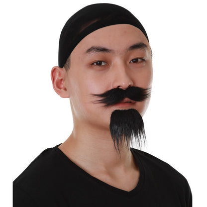 Wigs2you MU-054 メンズ 海賊口ひげ＆あごひげ | コンボ ブラックカラー