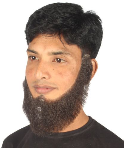 Wigs2you MU-057 メンズロングビアードセット（チンカーテンスタイル）｜黒コスプレビアード