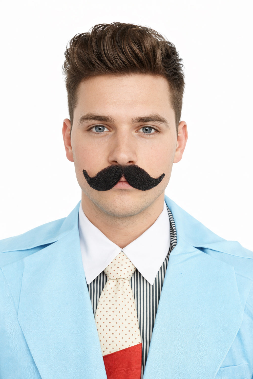 Wigs2you MU-059 メンズ フックスタイル 口ひげセット | 黒 コスプレ ひげ