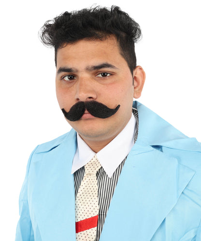 Wigs2you MU-059 メンズ フックスタイル 口ひげセット | 黒 コスプレ ひげ