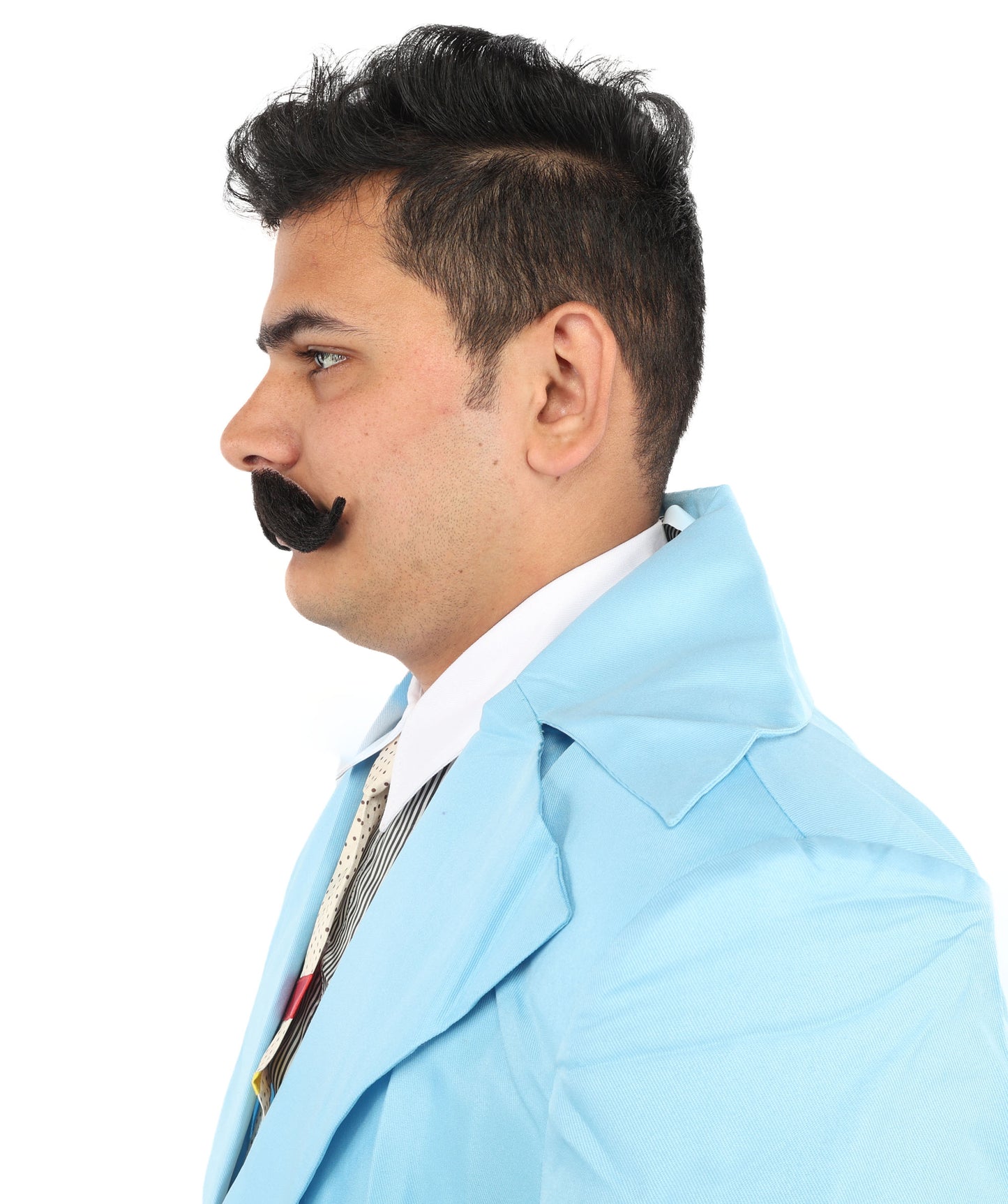 Wigs2you MU-059 メンズ フックスタイル 口ひげセット | 黒 コスプレ ひげ