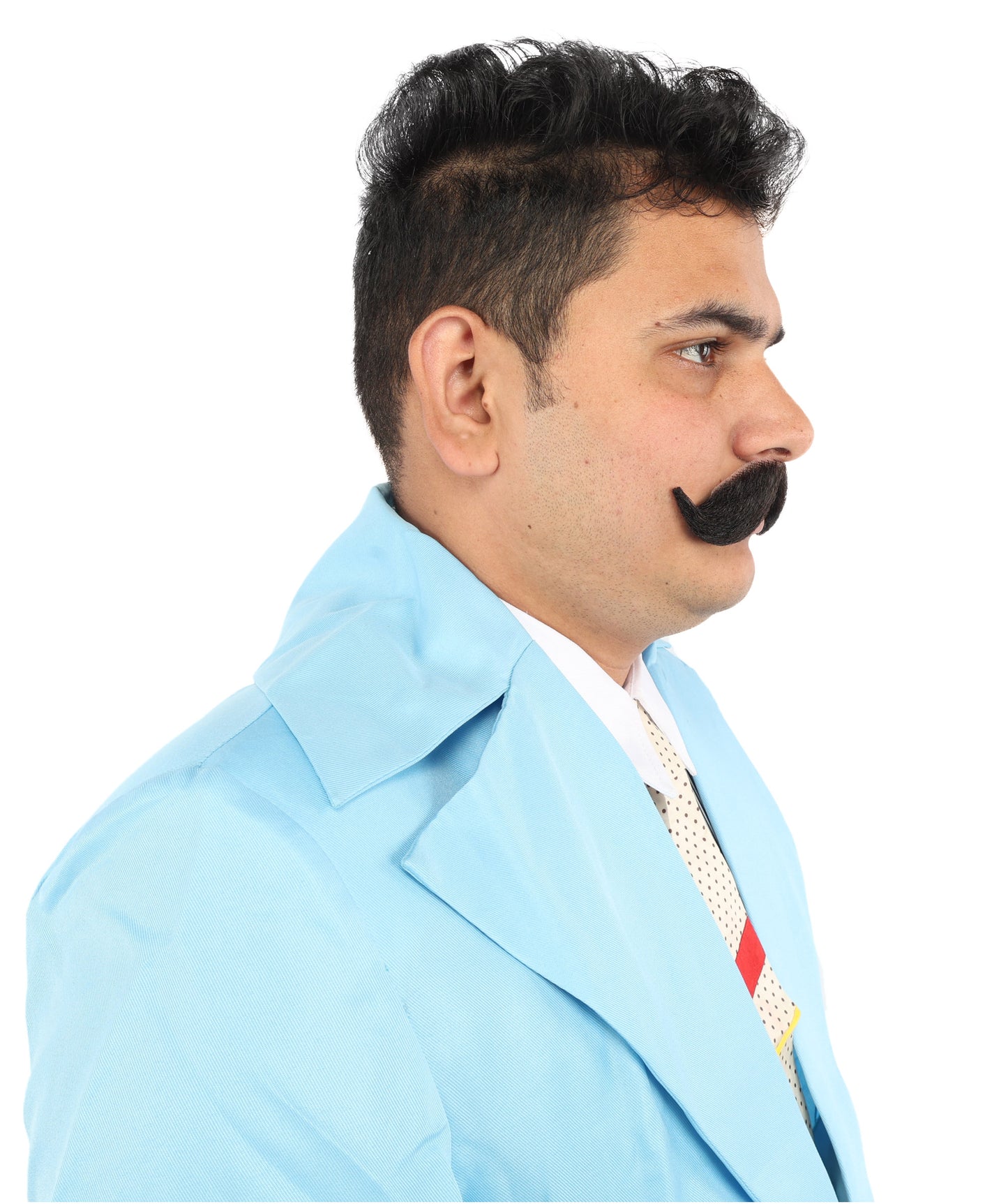 Wigs2you MU-059 メンズ フックスタイル 口ひげセット | 黒 コスプレ ひげ