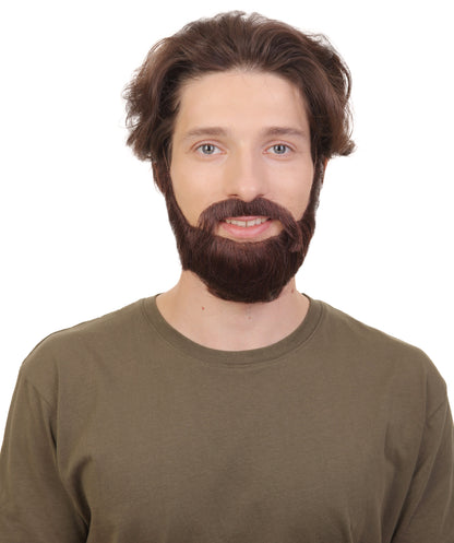 Wigs2you MU-062 大人用メンズ ダークブラウン ボックス型ひげ 高品質合成繊維
