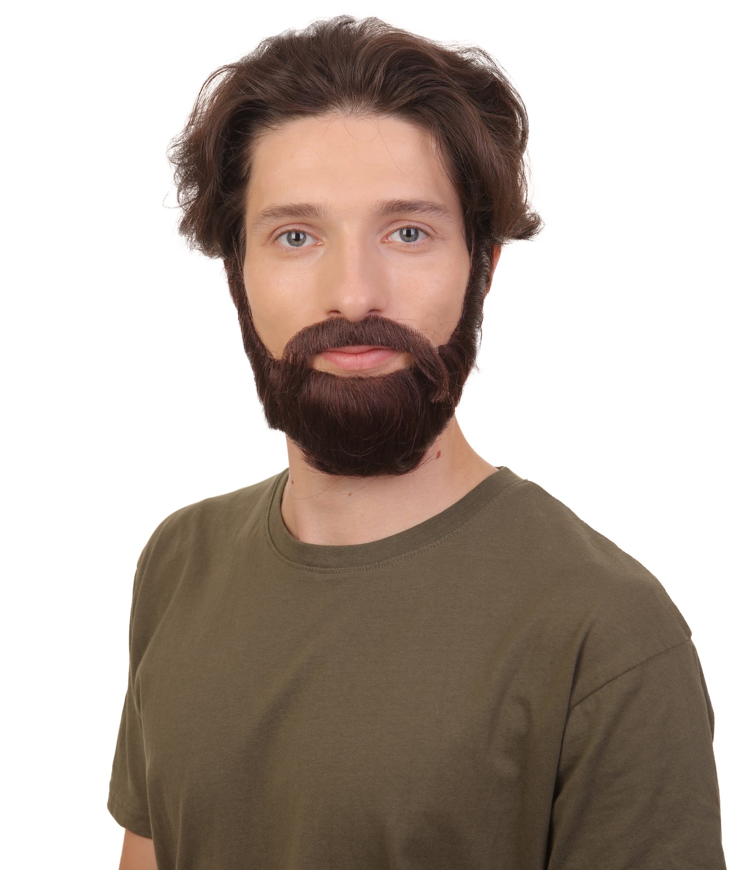 Wigs2you MU-062 大人用メンズ ダークブラウン ボックス型ひげ 高品質合成繊維