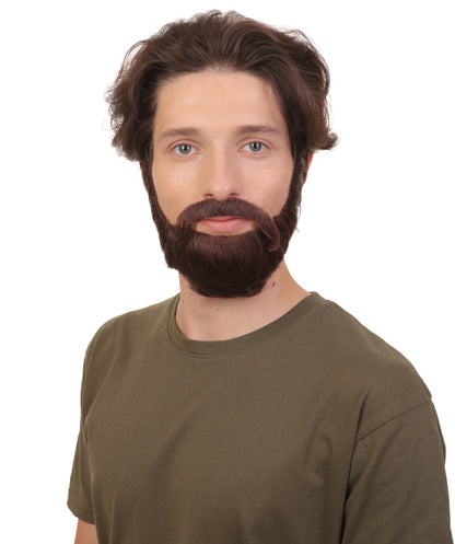 Wigs2you MU-062 大人用メンズ ダークブラウン ボックス型ひげ 高品質合成繊維