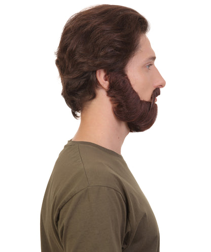 Wigs2you MU-062 大人用メンズ ダークブラウン ボックス型ひげ 高品質合成繊維