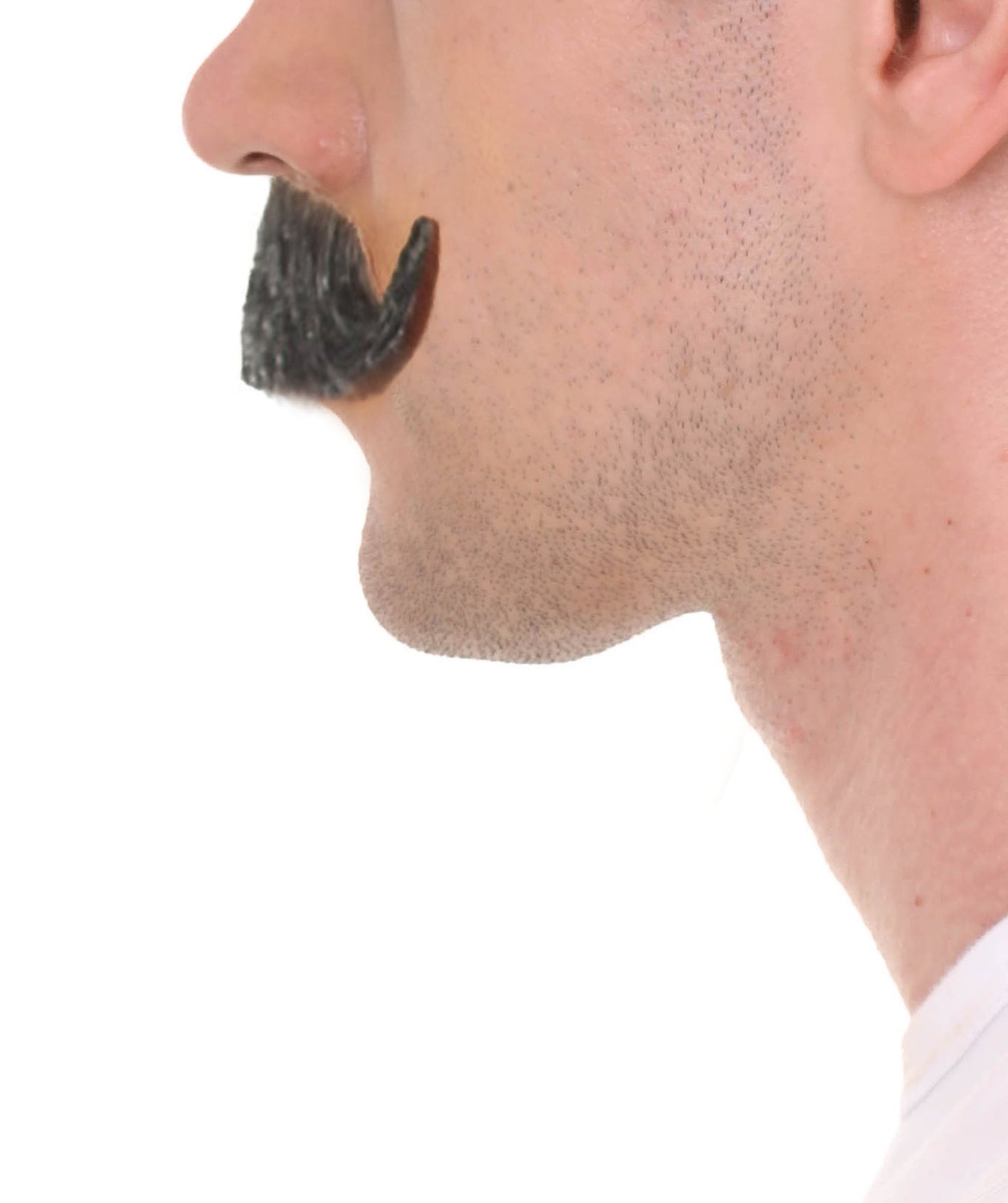 Wigs2you MU-073 メンズ ハンドルバースタイル 口ひげセット | グレー コスプレ ひげ