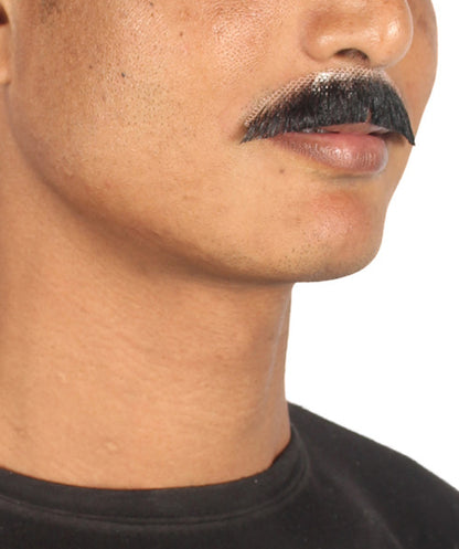 Wigs2you MU-075 メンズ スタイリッシュ 口ひげ セット | 黒 コスプレ ひげ