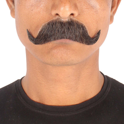 Wigs2you MU-076 メンズ インペリアル人毛口ひげ | 黒ひげ