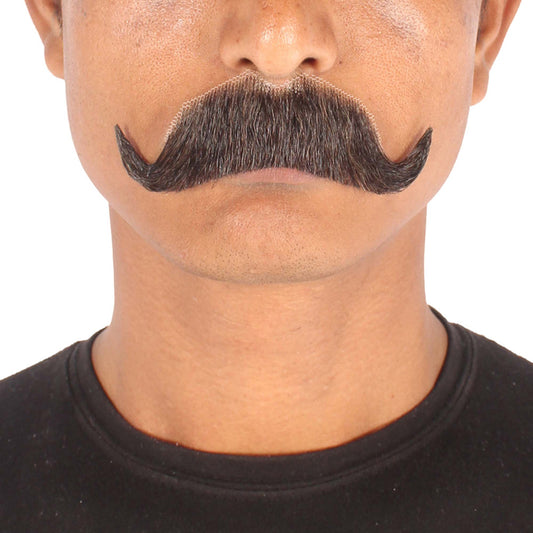 Wigs2you MU-076 メンズ インペリアル人毛口ひげ | 黒ひげ
