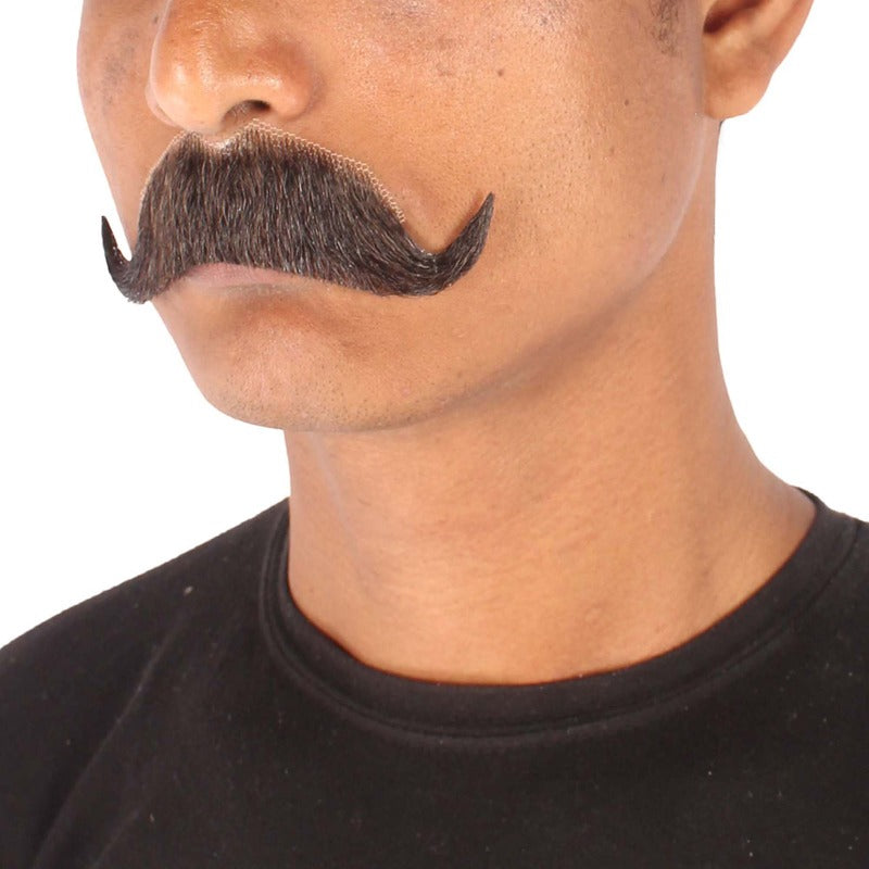 Wigs2you MU-076 メンズ インペリアル人毛口ひげ | 黒ひげ