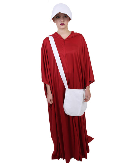 女性用 JCP-068 レッド ローブ ハンドメイド コスプレ衣装とバッグ ボンネット付き