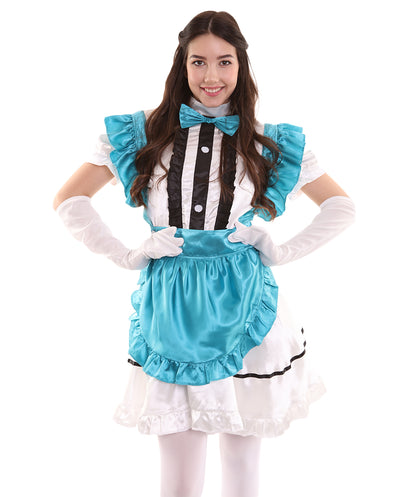 女性用 JCO-326_19 アニメ コスプレ フレンチメイド ファンシー ドレス アクアブルー コスプレ コスチューム