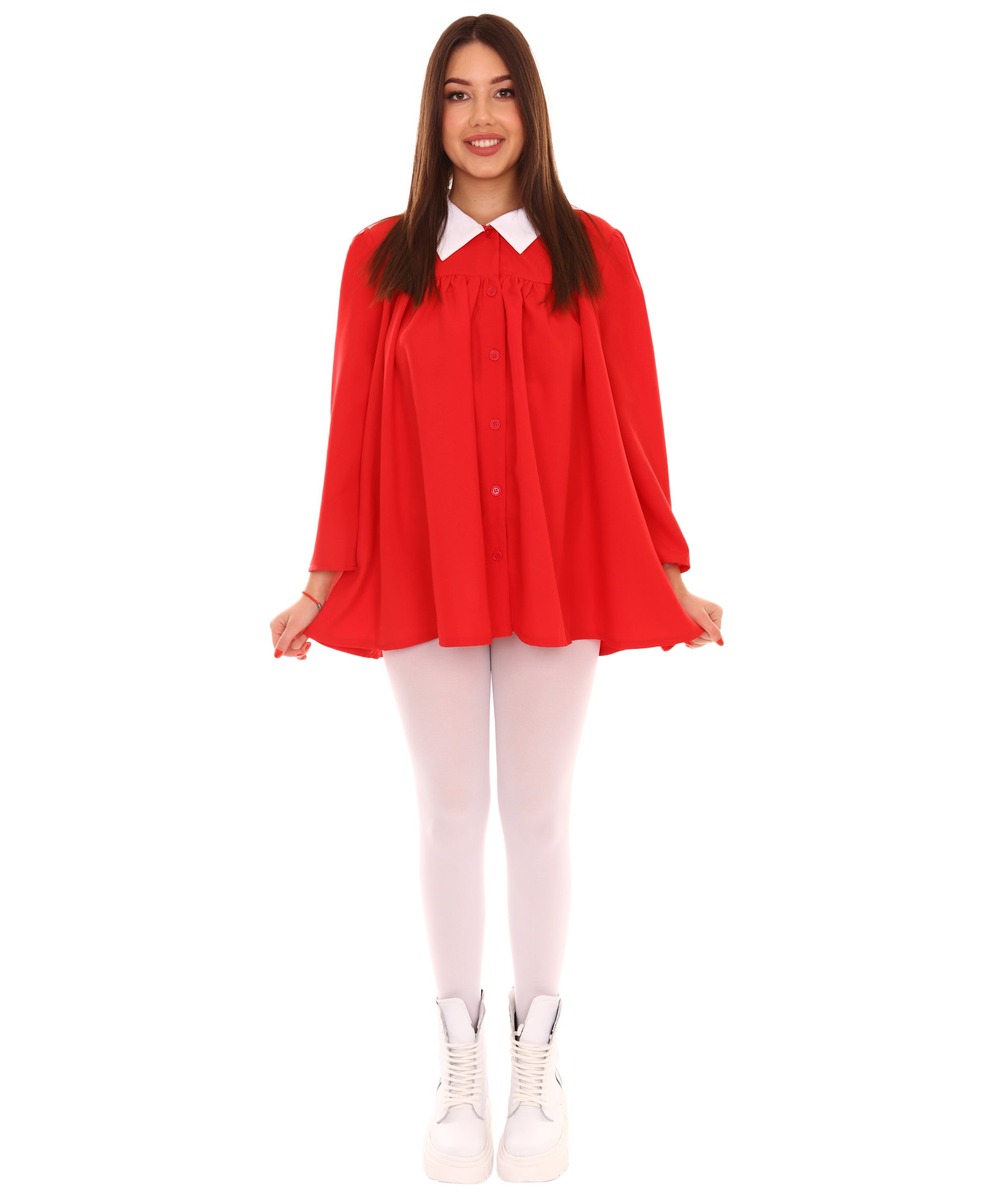 女性用 JCO-301 スリーブ ドレス セレブリティ コスチューム レッド コスプレ コスチューム