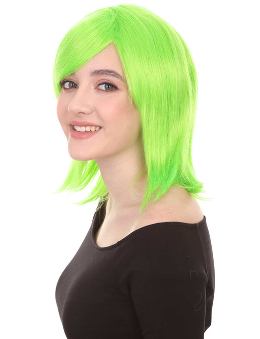 Wigs2you ハロウィン パーティー プレミアム H-1423 簡単に着用でき 快適なフィット感の女性ショート ライムウィッグ