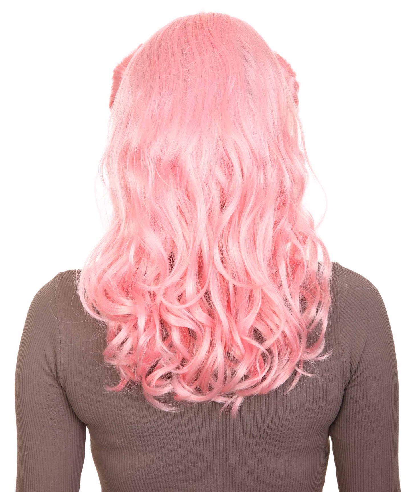 ハロウィンパーティープレミアムレディース H-2849 40'sピンナップガールピンクウィッグ 着用簡単 とても快適なフィット
