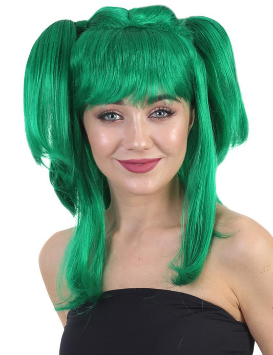 Wigs2you ハロウィンパーティープレミアム レディース H-780 バナナエンジェルウィッグ ダークグリーン色