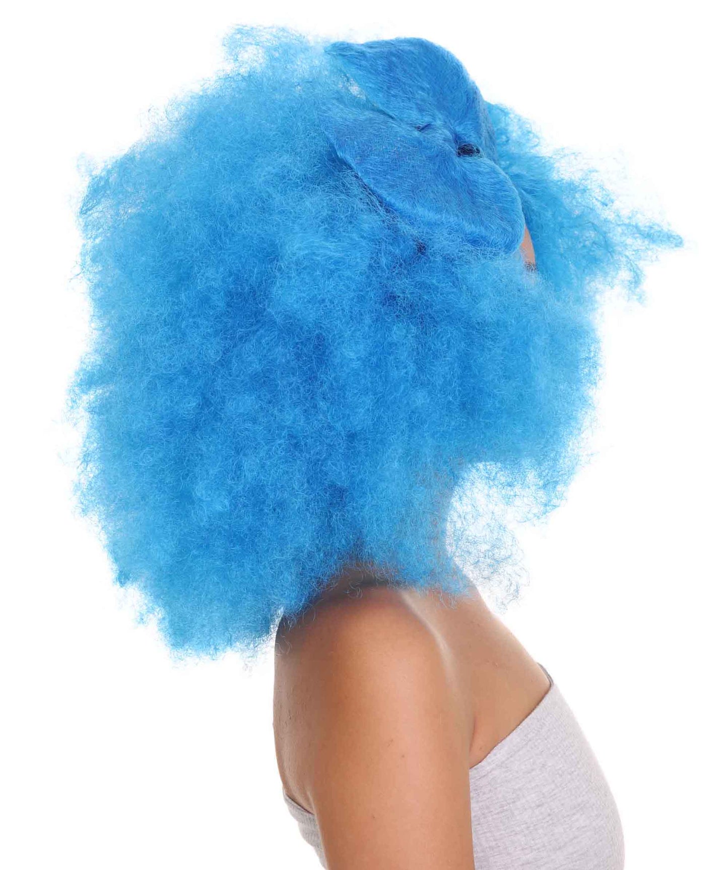 Wigs2you ハロウィン パーティー プレミアム レディース H-1240 着けやすい 快適なフィット感 ブルー アフロ スモール ボウウィッグ