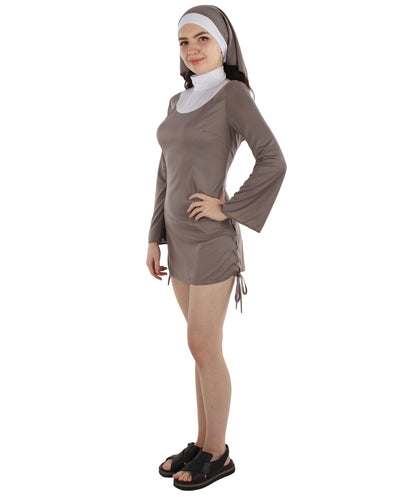 大人の女性の JCO-005_1 エッチな修道女の衣装 グレー コスプレ衣装