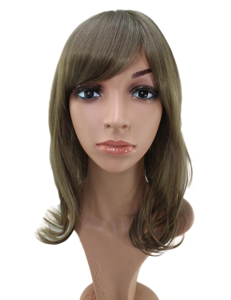 エアリーカールが可愛い！ふわふわヘアで柔らかな女の子に  耐熱です ウィッグネット付き W-537