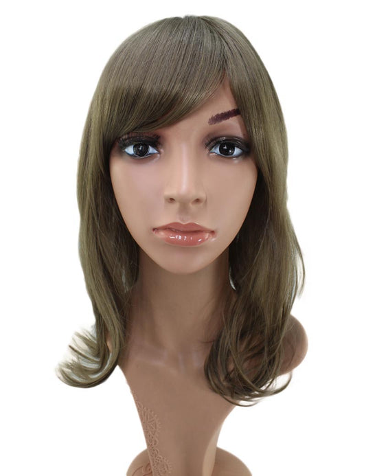 エアリーカールが可愛い！ふわふわヘアで柔らかな女の子に  耐熱です ウィッグネット付き W-537