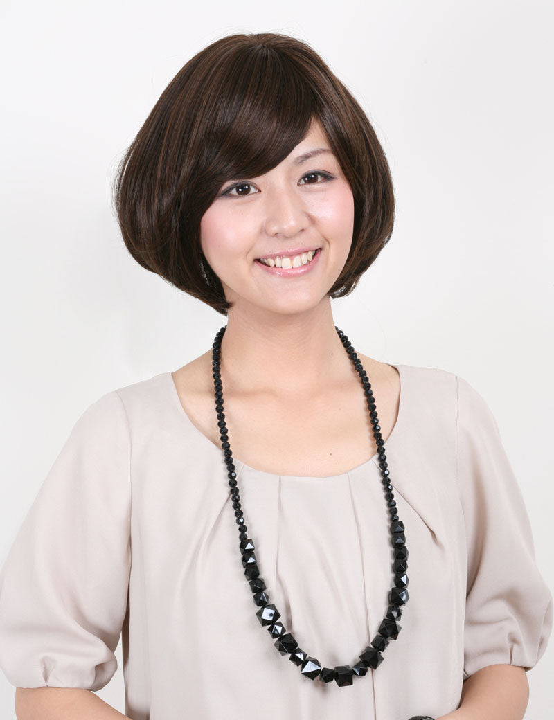 "ショートボブスタイル☆パッツン前髪でカワイイさUP☆ 耐熱素材なのでアレンジ自由自在 ウィッグネット付き♪ WS-2010 "
