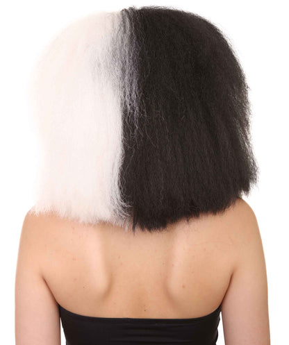 Wigs2you ハロウィンとパーティー プレミアム レディース H-493 SIA ブラックとホワイト ウィッグ 特大