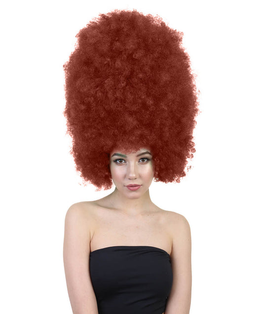 Wigs2you ハロウィンパーティ プレミアムレディース H-2018 着用しやすい 超巨大 ダークオーバーン アフロウィッグ 最高の華やかさのための