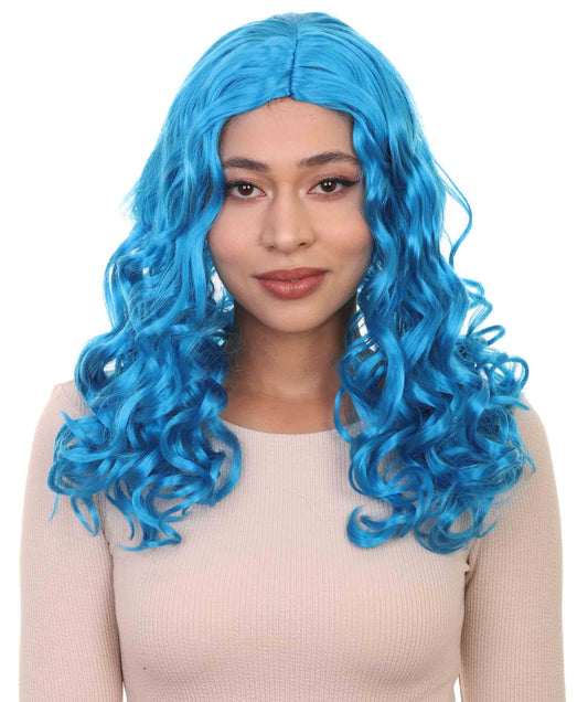 Wigs2you ハロウィンパーティープレミアムレディース H-1111 とても快適なアリスウィッグ 鏡の国のアリス ネオンブルーカラー