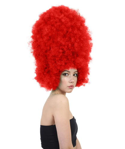 Wigs2youハロウィンパーティープレミアムレディースH-1995 美しい見た目のスーパーサイズジャンボネオンレッドアフロウィッグ