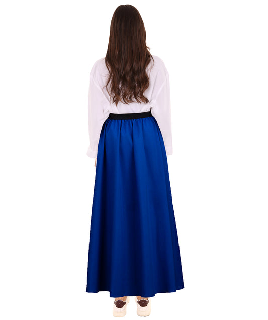女性 JCP-105 のカートゥーングラニー ブルーとホワイトのコスチューム 通気性のある合成生地、ハロウィンやコスプレに最適